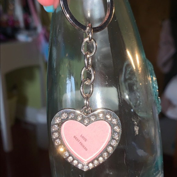 Heart picture frame bag/purse charm Keychain - Picture 4 of 6